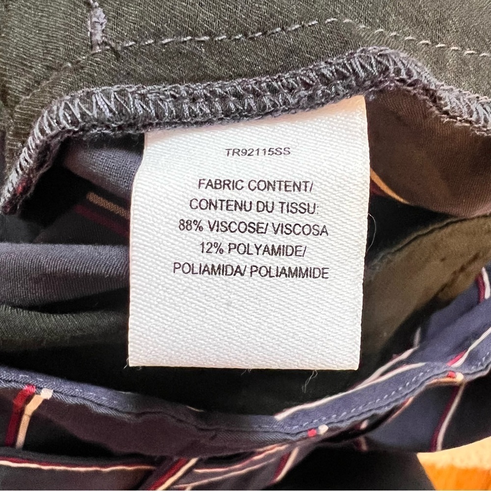 Derek Lam 10 Crosby Blue Navy Striped Satin Culottes Pants Size 00 - Picture 9 of 12